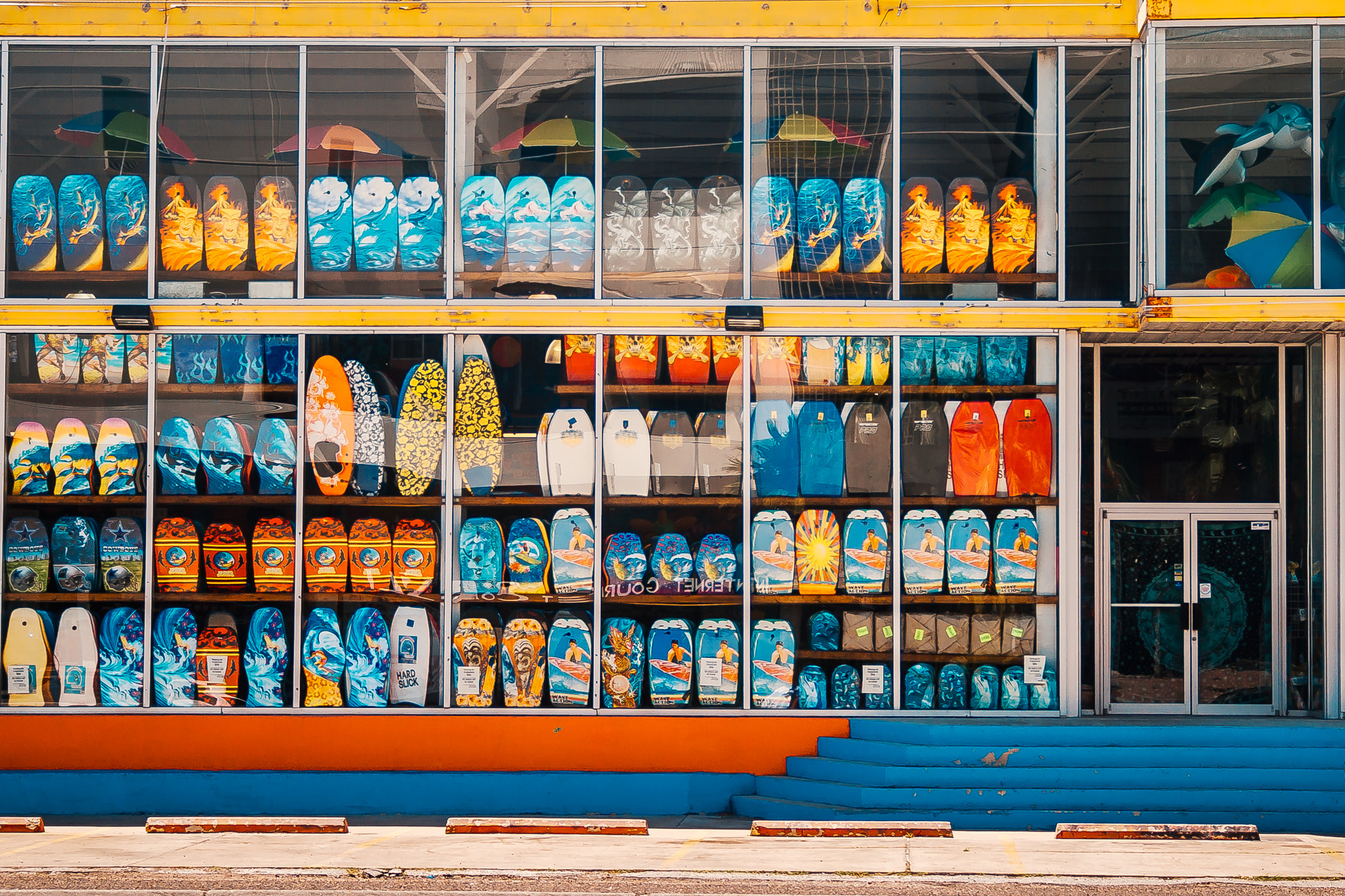 Boards for sale at a South Padre Island, Texas surf shop.