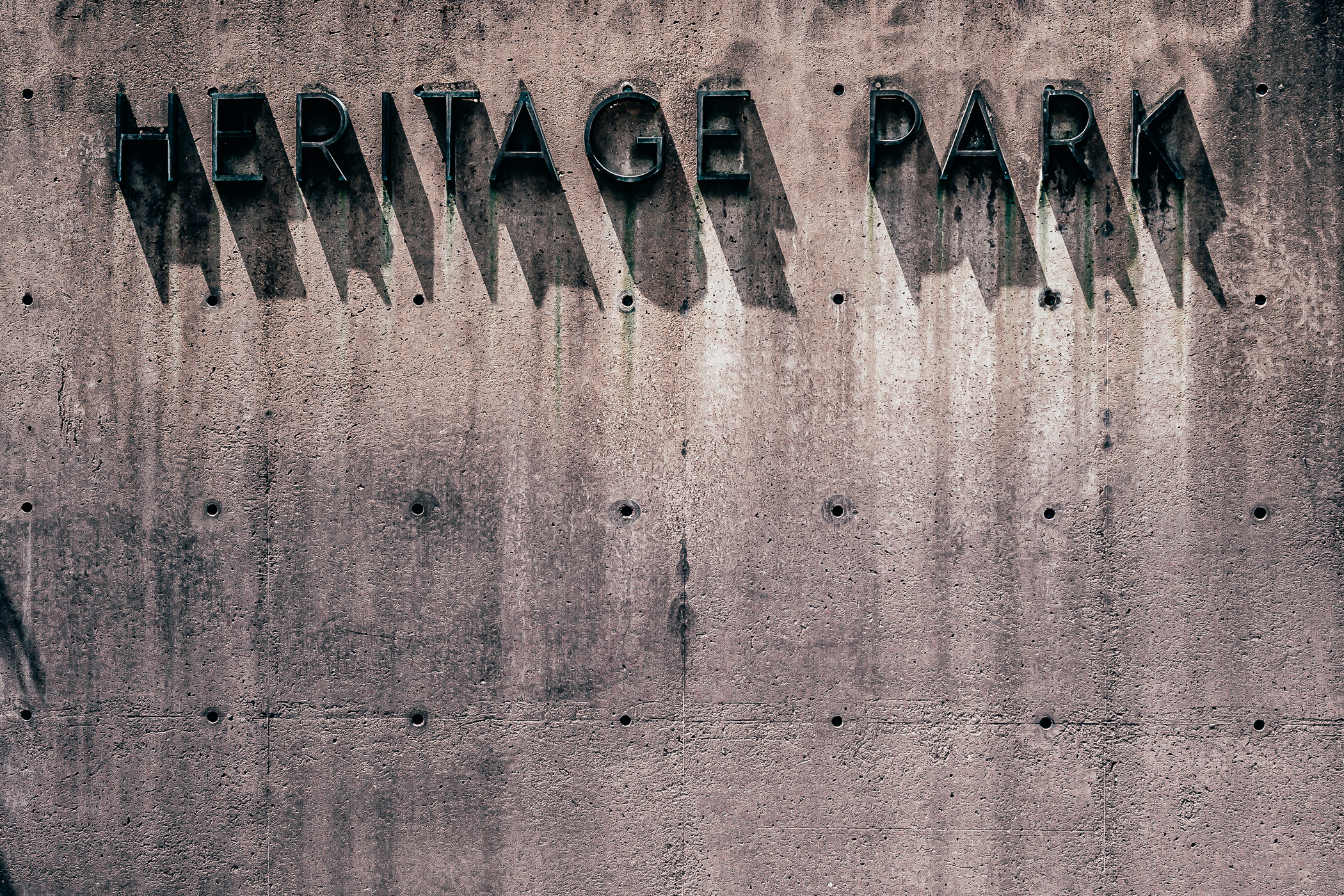 Signage at Fort Worth, Texas' abandoned Heritage Park.