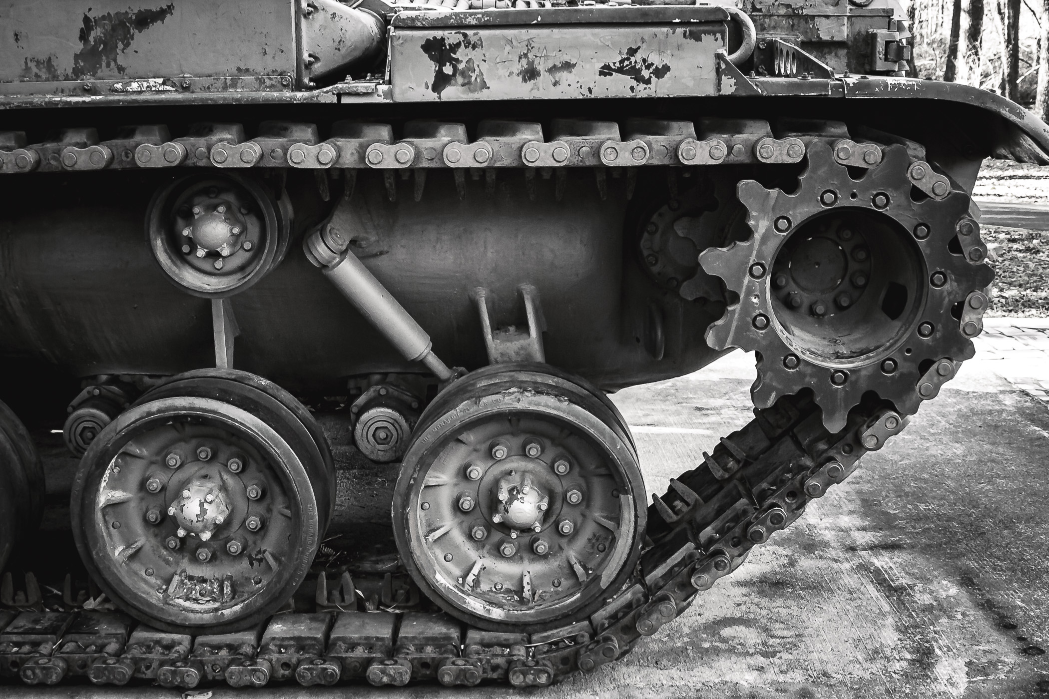 Detail of a tank in a Hot Springs, Arkansas park.