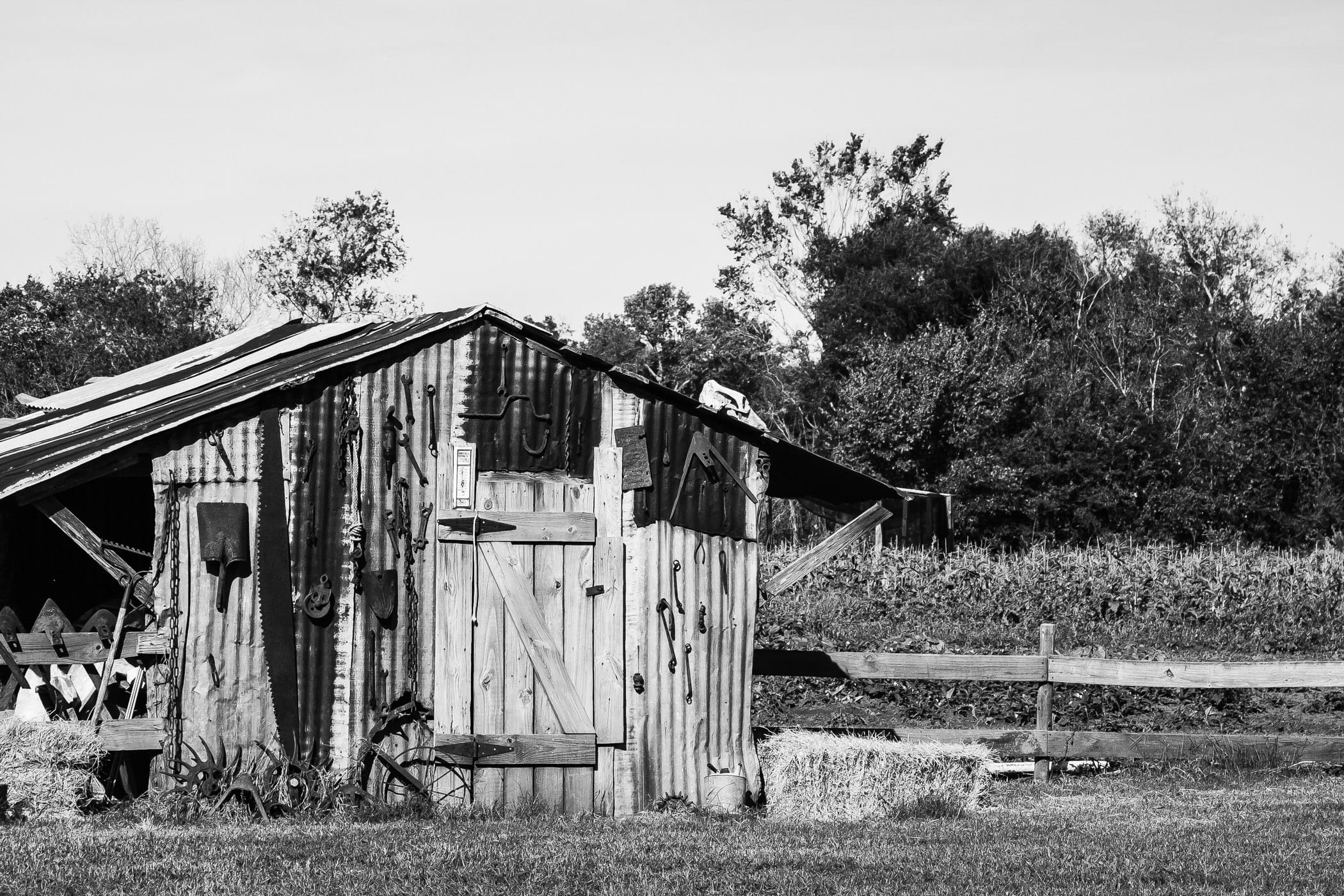 A run-down shed on Moore Farms in Bullard, Texas.