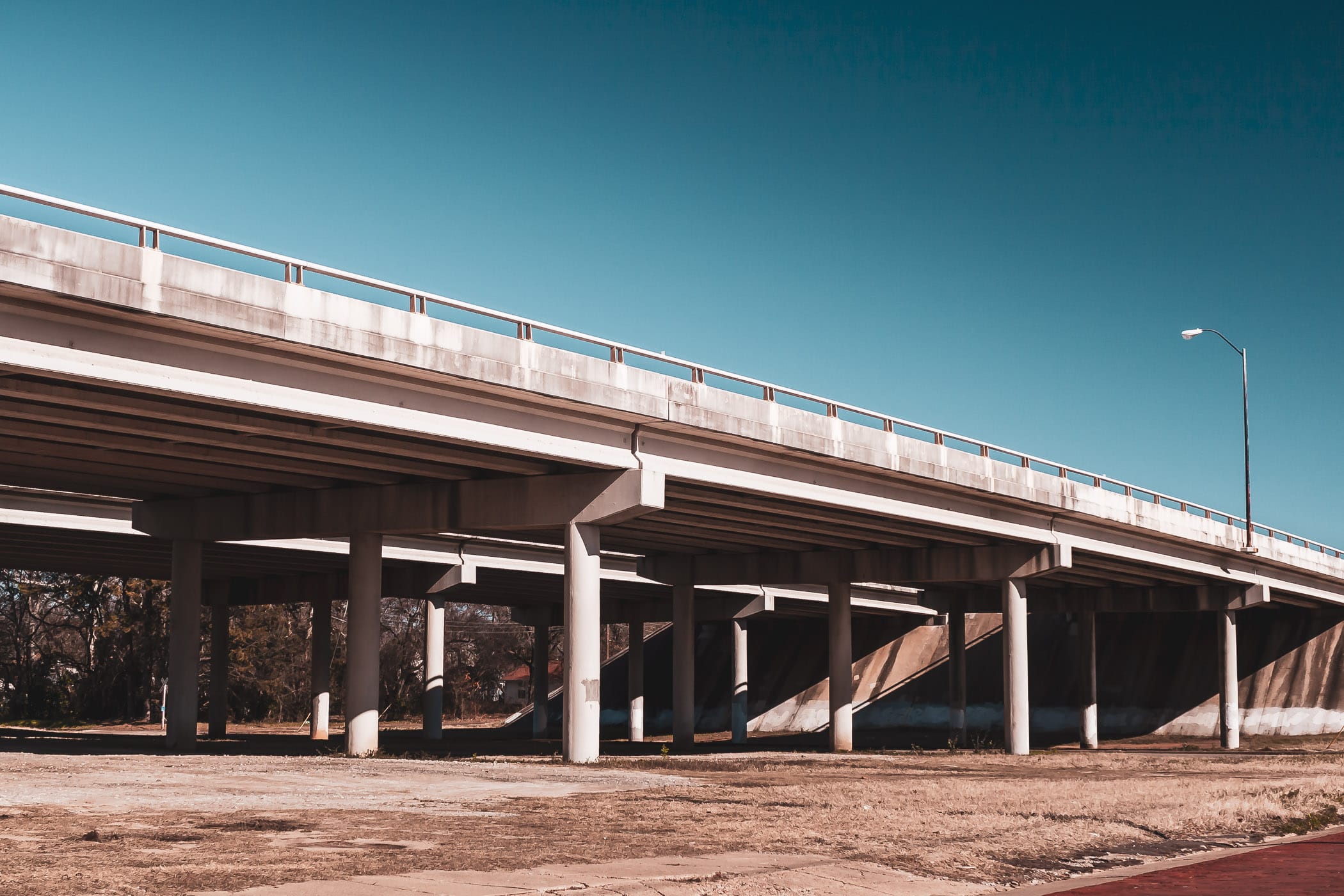 An overpass on Beckham Avenue, Tyler, Texas.