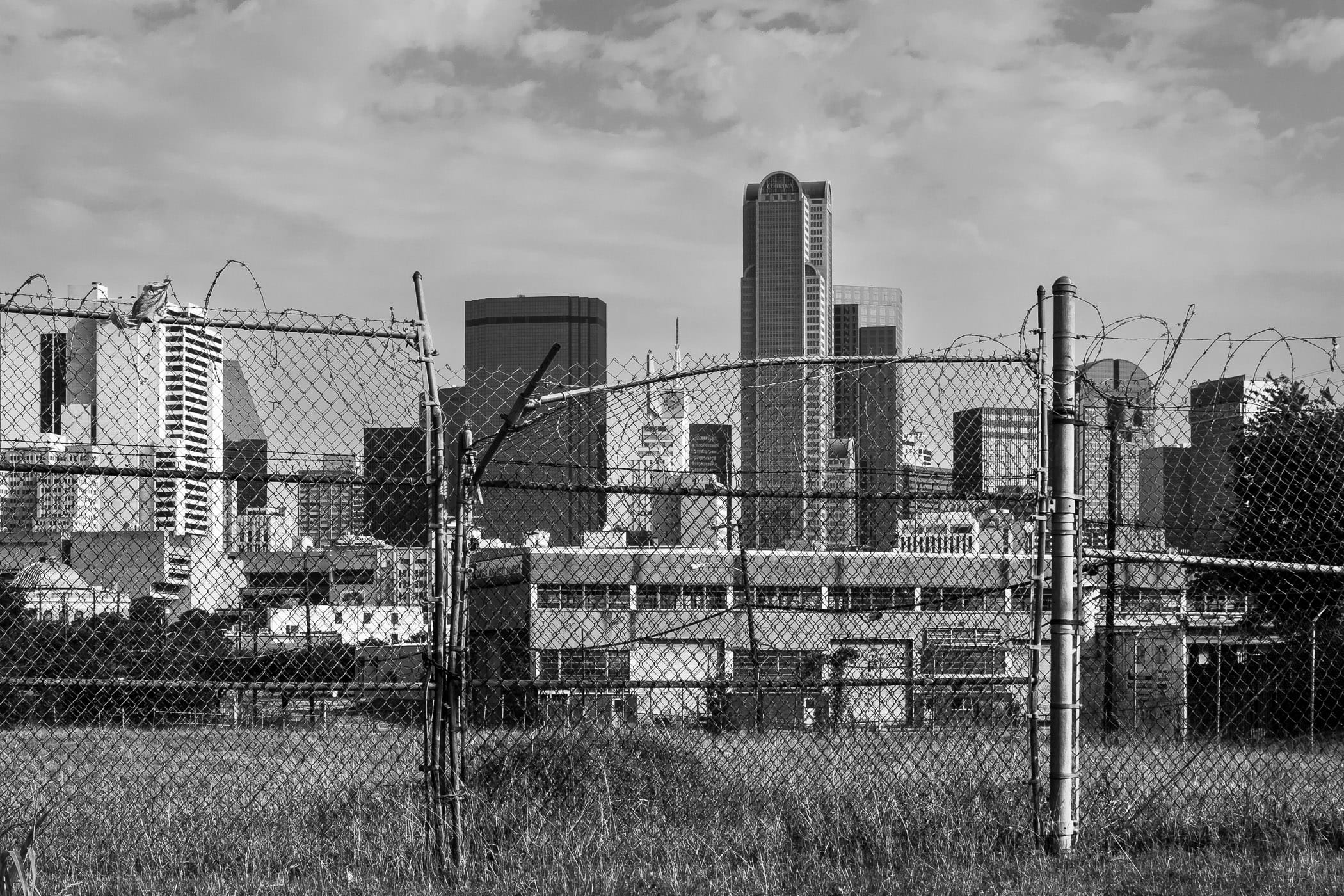 The Dallas Skyline as seen from an abandoned lot in The Cedars.