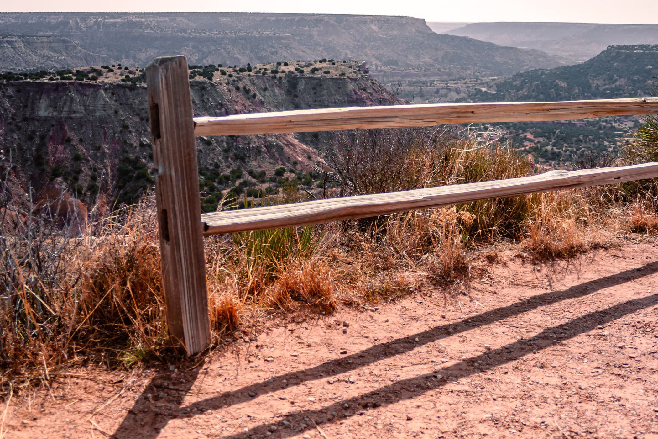 A fence at Palo Duro Canyon State Park, Texas.