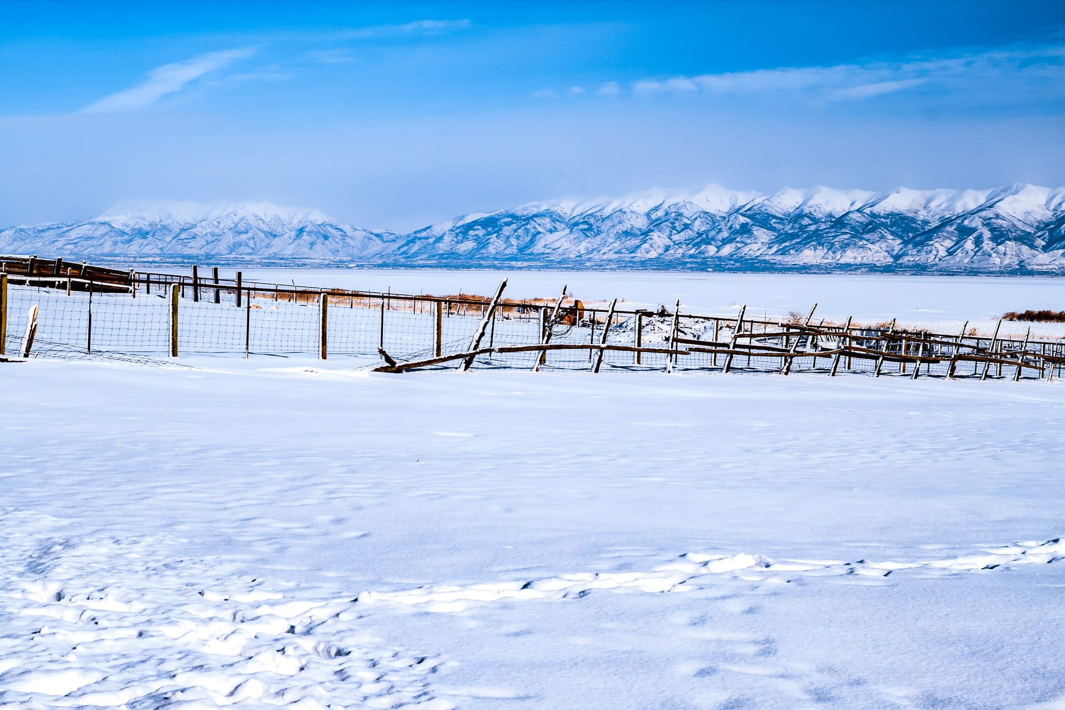 Utah's Wasatch Front as seen from Antelope Island State Park.