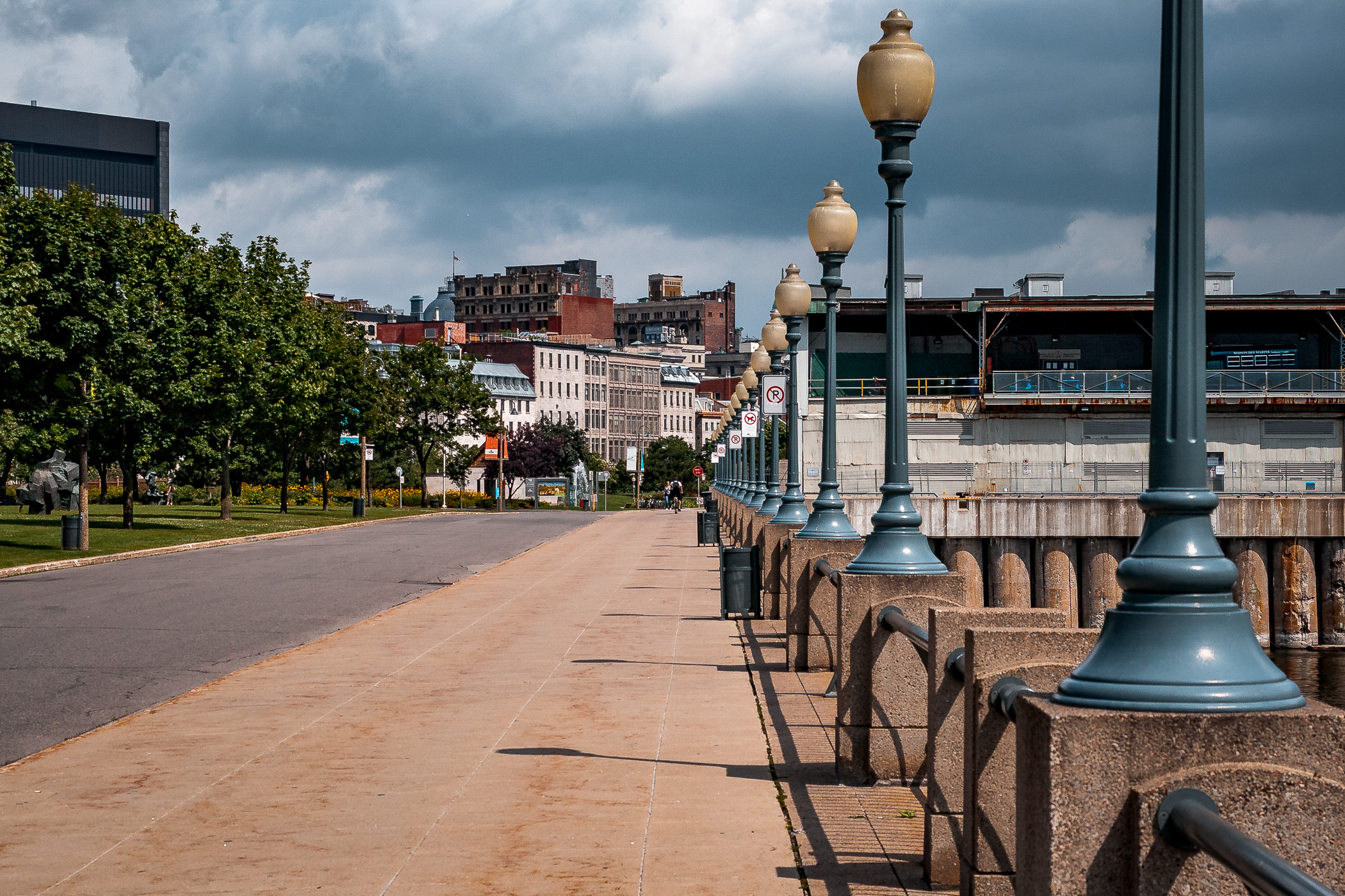 Along the waterfront in Vieux-Port de Montréal.