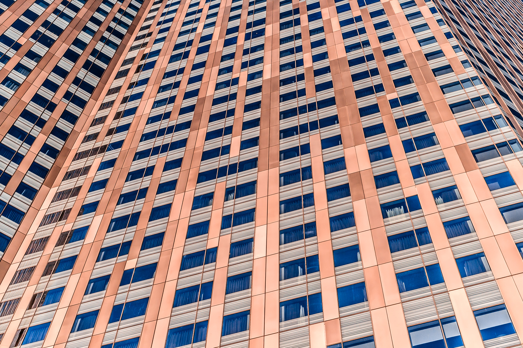 An abstracted study of the exterior of the Mandarin Oriental Hotel (now the Waldorf Astoria Las Vegas), CityCenter, Las Vegas.