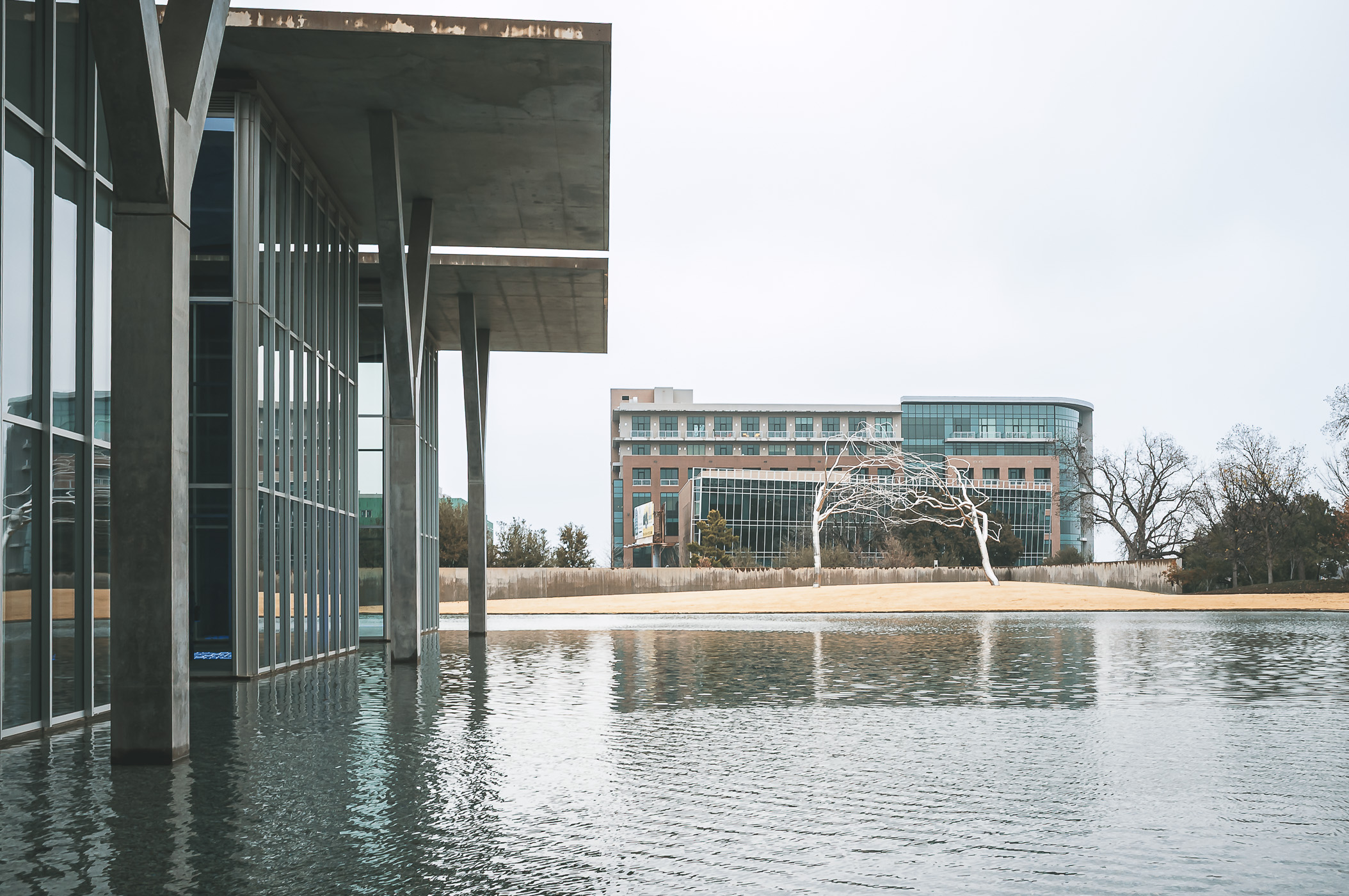 Exterior detail of the Modern Art Museum of Fort Worth.