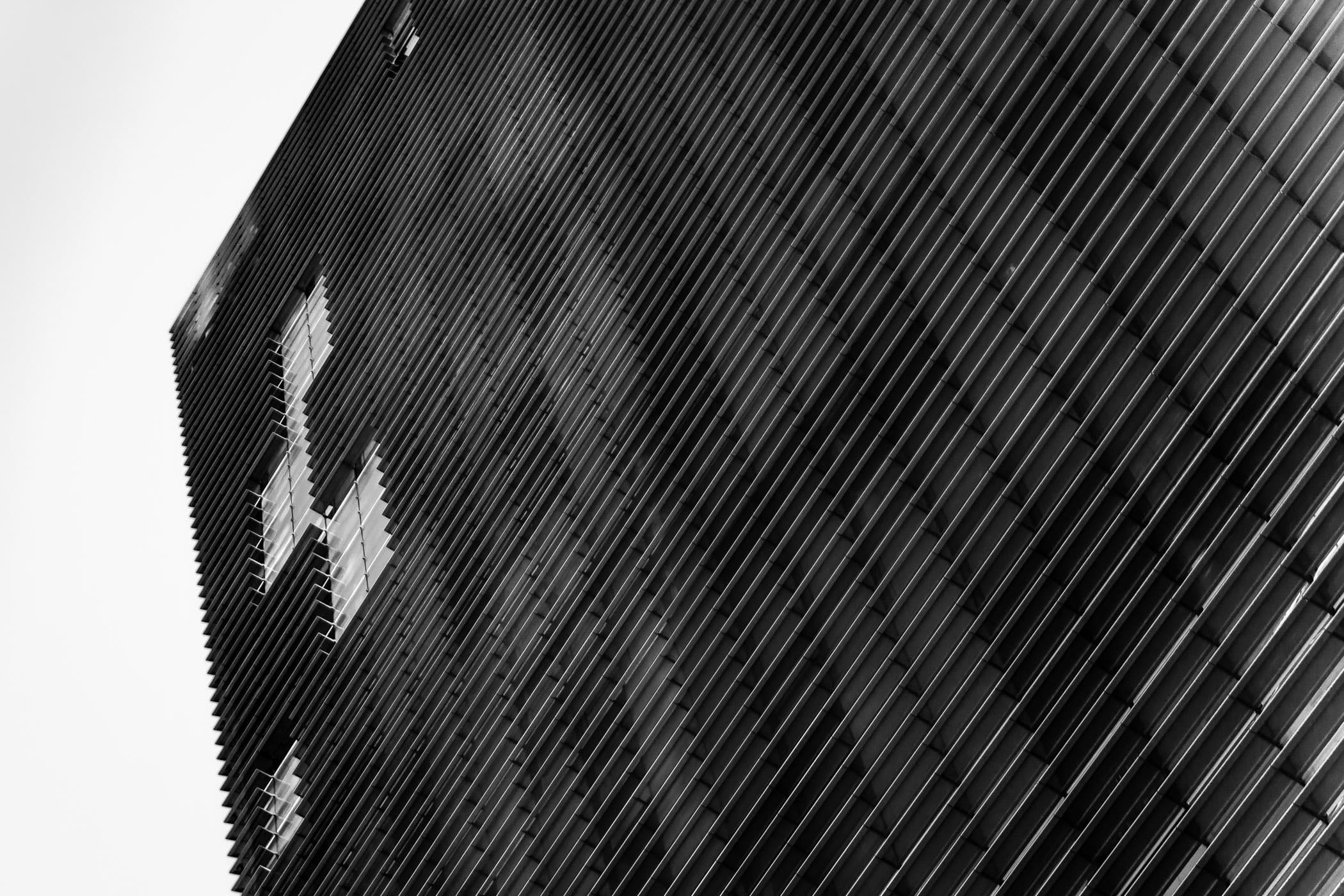 Exterior detail of the one of the Veer Towers, CityCenter, Las Vegas.