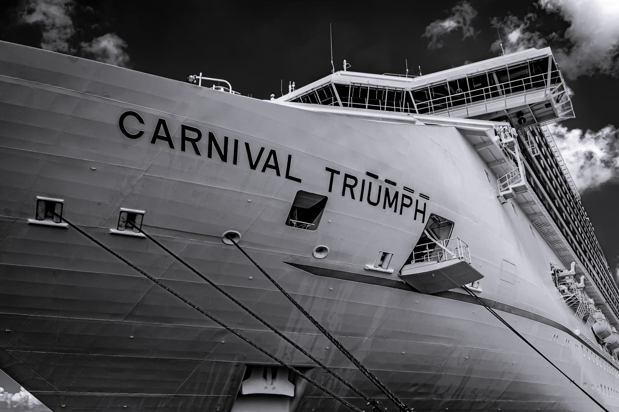 The cruise ship Carnival Triumph, docked in Cozumel, Mexico.