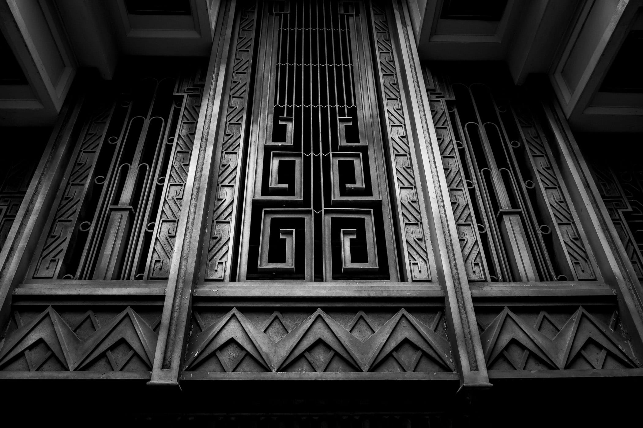 Architectural detail of Fort Worth, Texas' Sinclair Building, built in 1930 and once the headquarters of the Sinclair-Prairie Oil Company.