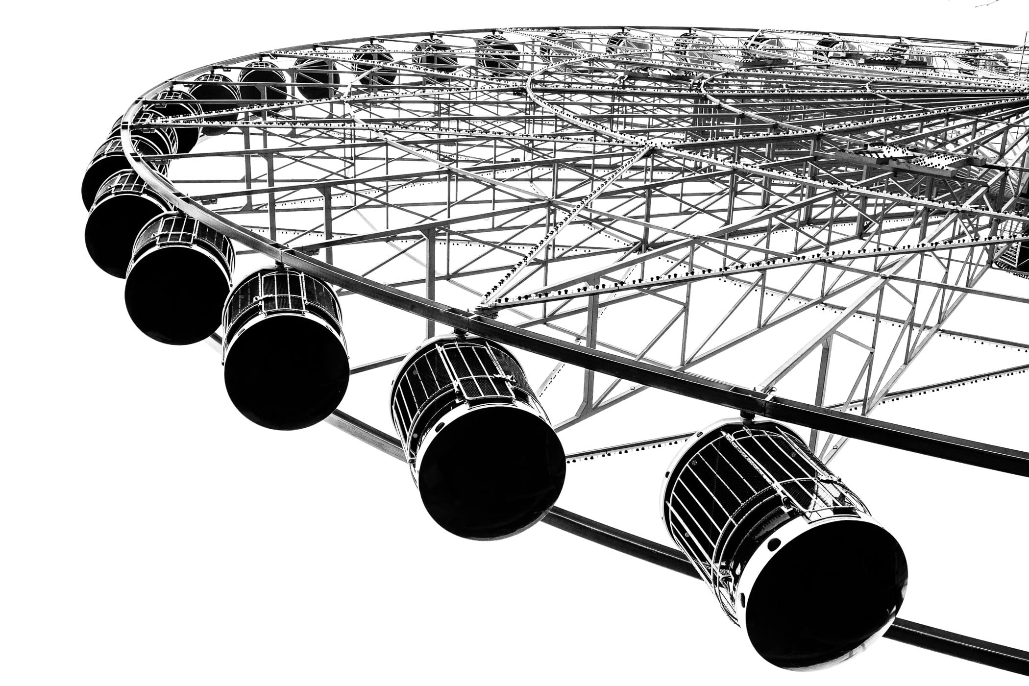 Gondolas hang from the Texas Star Ferris Wheel at Dallas’ Fair Park.