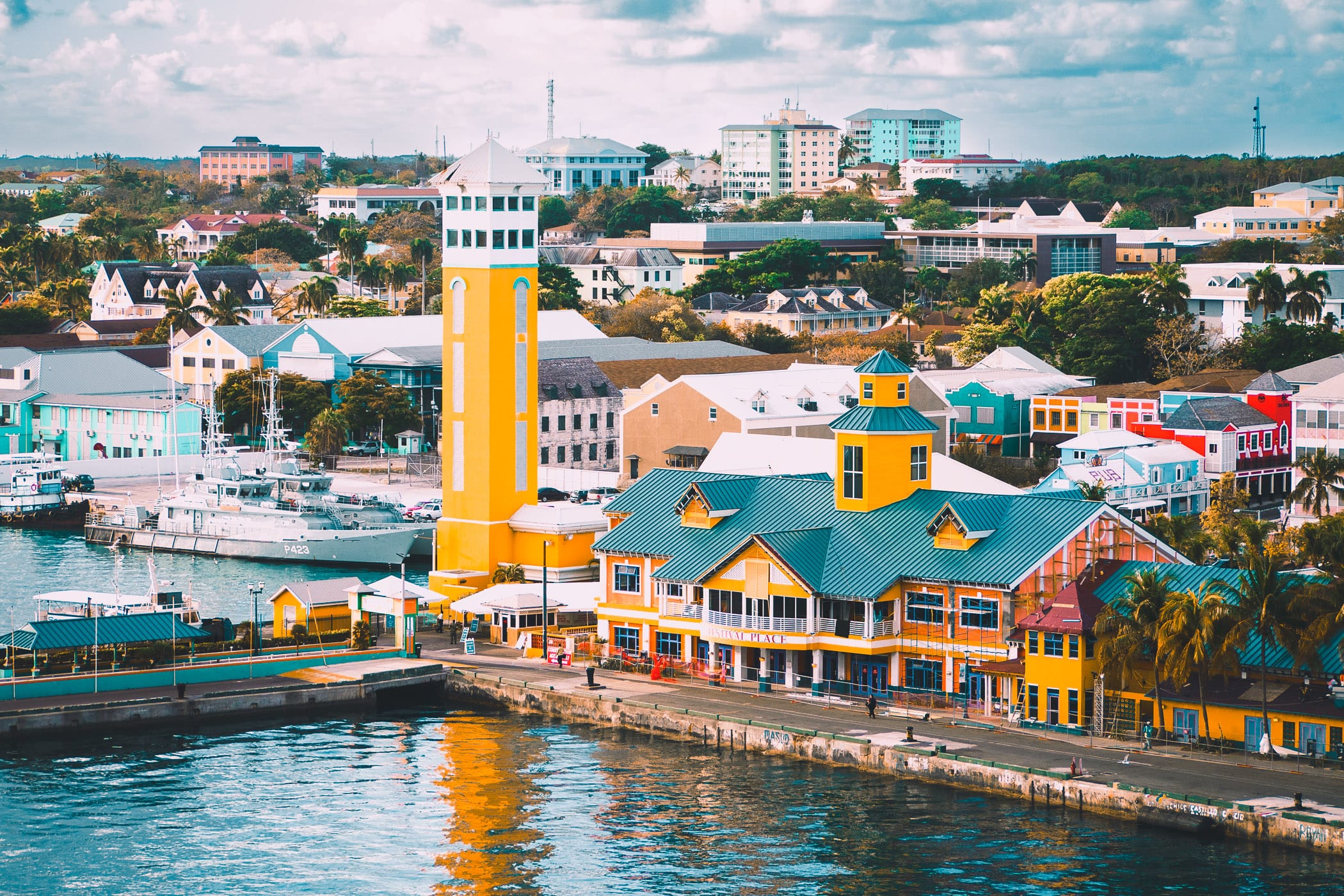 The colorful, vivid environs of Nassau, Bahamas.