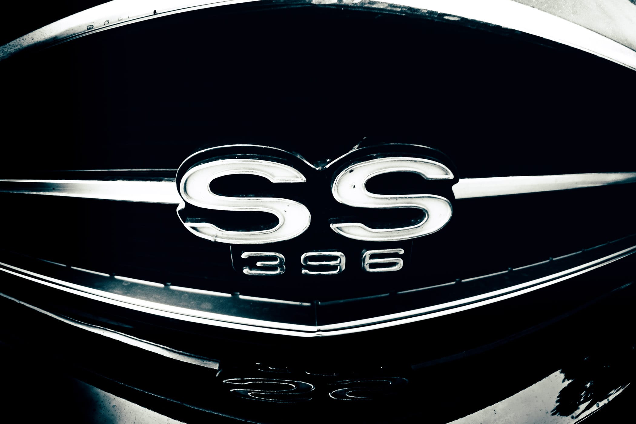 The Super Sport emblem on a 1969 Chevrolet Chevelle, spotted in McKinney, Texas.