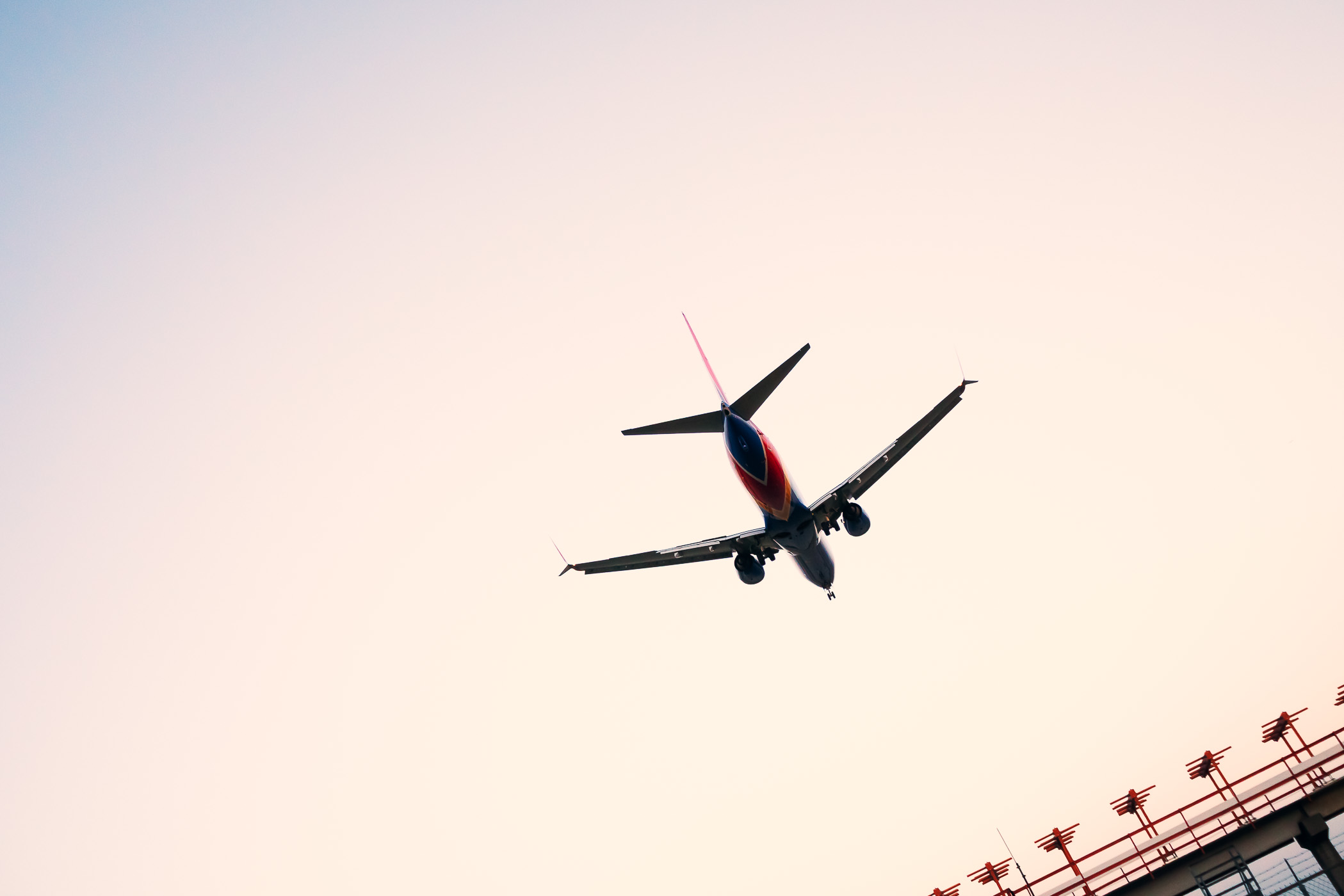 A Southwest Airlines Boeing 737 preparing to land at Dallas' Love Field.