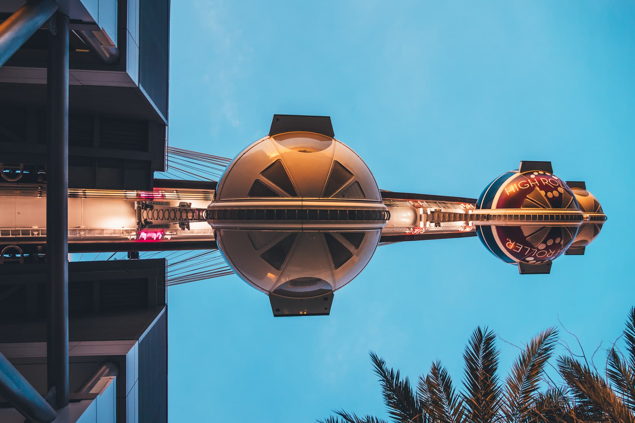 Detail of the High Roller observation wheel, Las Vegas, Nevada.