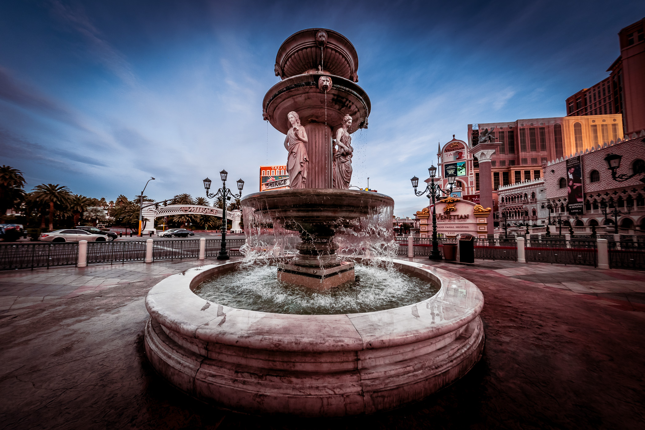 An Italian-styled fountain at the Venetian, Las Vegas.