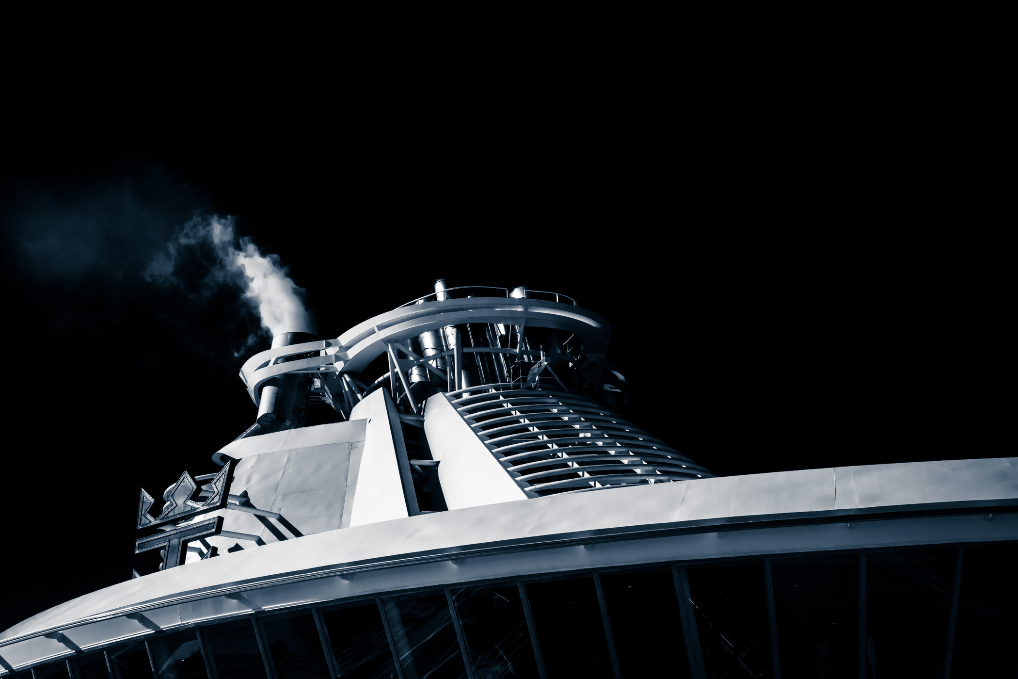 Detail of the Royal Caribbean cruise ship Liberty of the Seas.