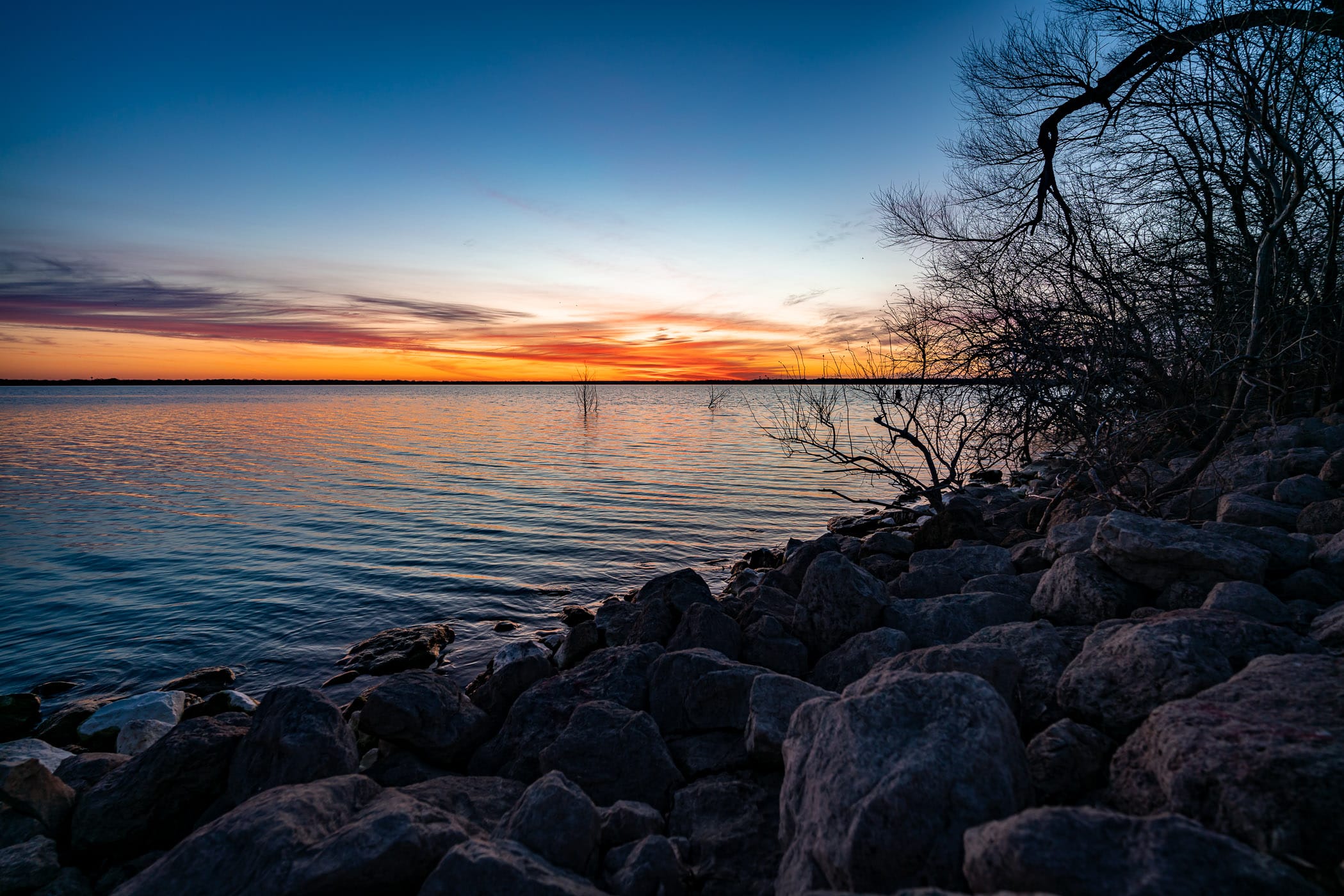 First light on North Texas' Lake Lavon.