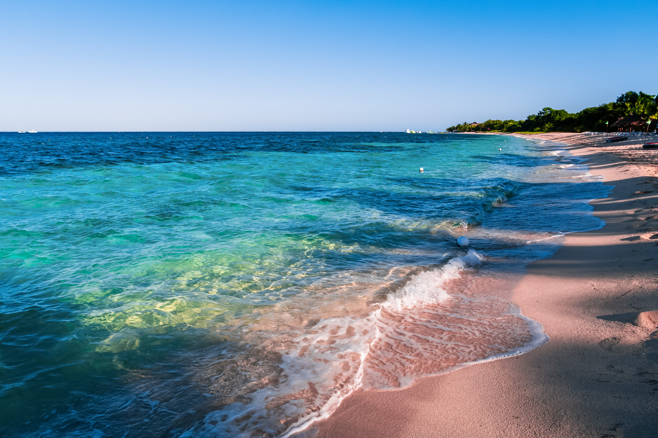 The idyllic beach at Cozumel, Mexico's Nachi Cocum Beach Club.