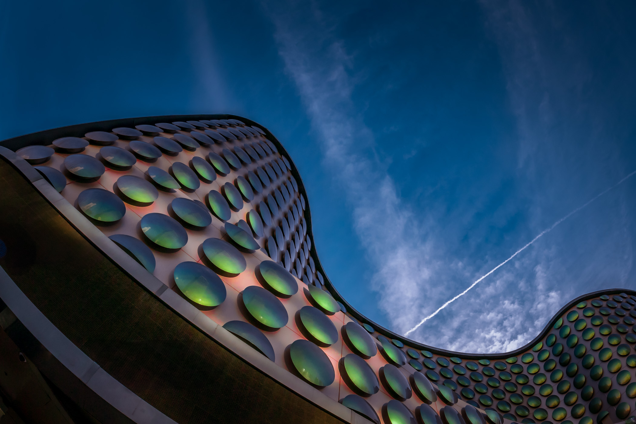 Architectural detail of the Planet Hollywood Hotel & Casino, Las Vegas.