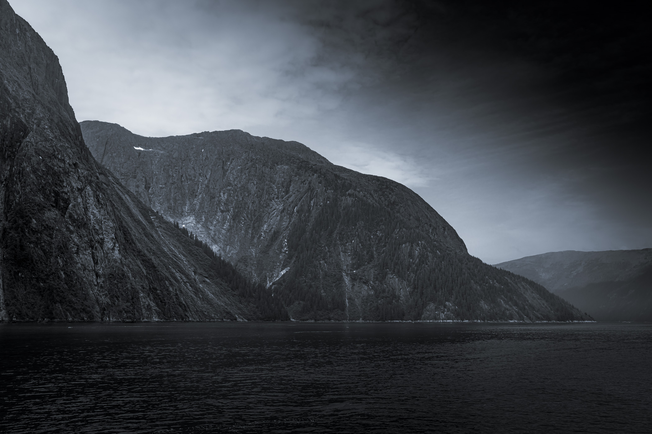 A light haze in Alaska's Tracy Arm Fjord.