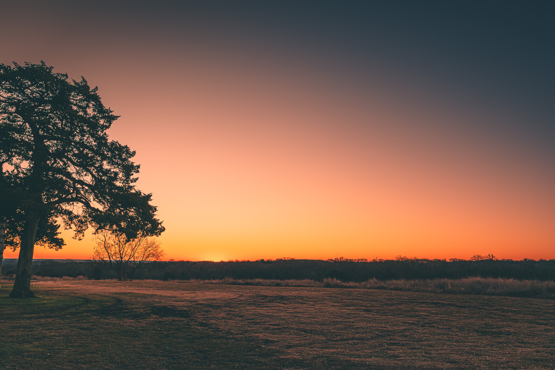 The sun rises on McKinney, Texas' Erwin Park.