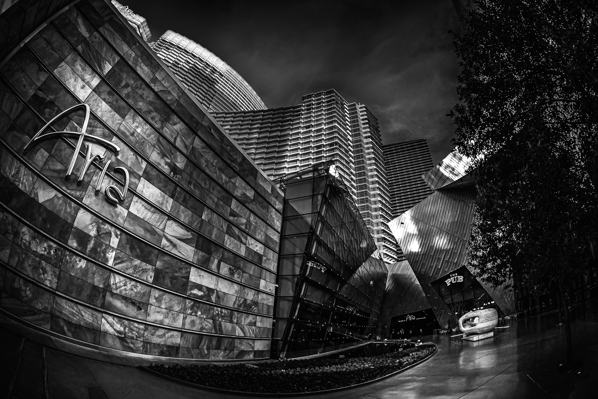 Architectural detail of the Aria at Las Vegas' CityCenter.