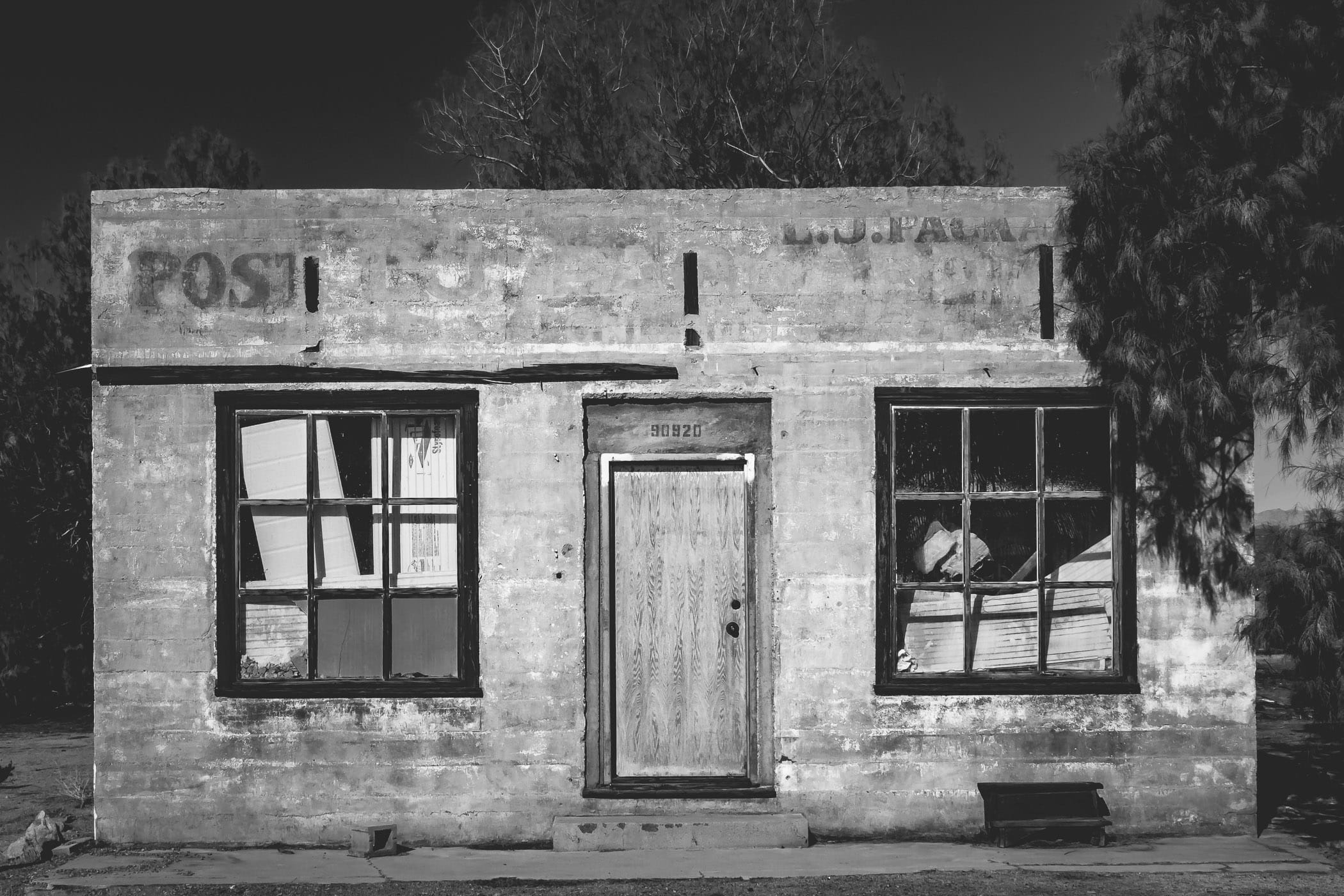 The long-abandoned post office in the California ghost town of Kelso in the Mojave National Preserve.
