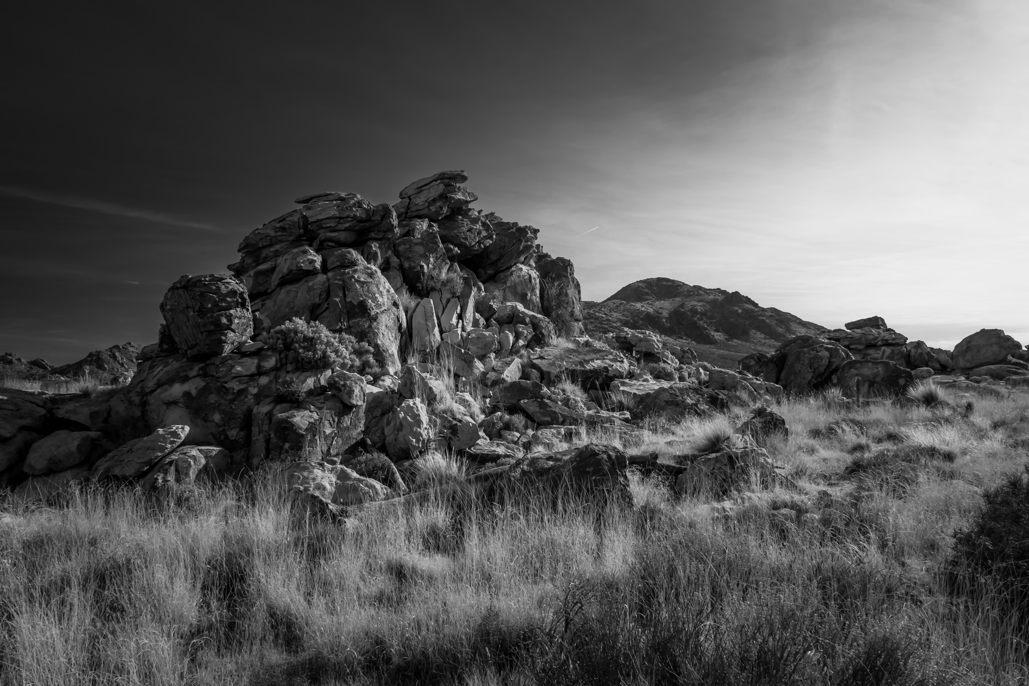 A rocky outcropping at California's Mojave National Preserve.