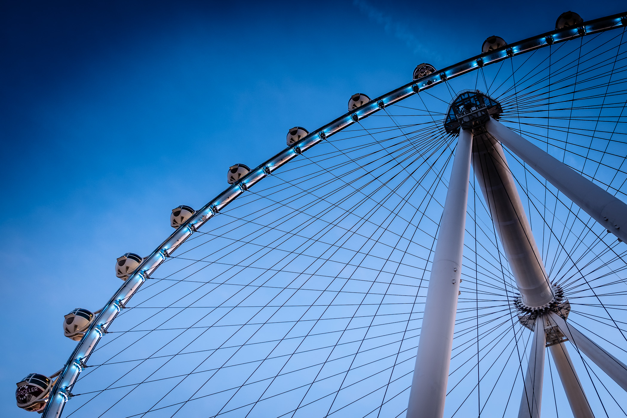 Detail of the High Roller Observation Wheel at The Linq, Las Vegas.