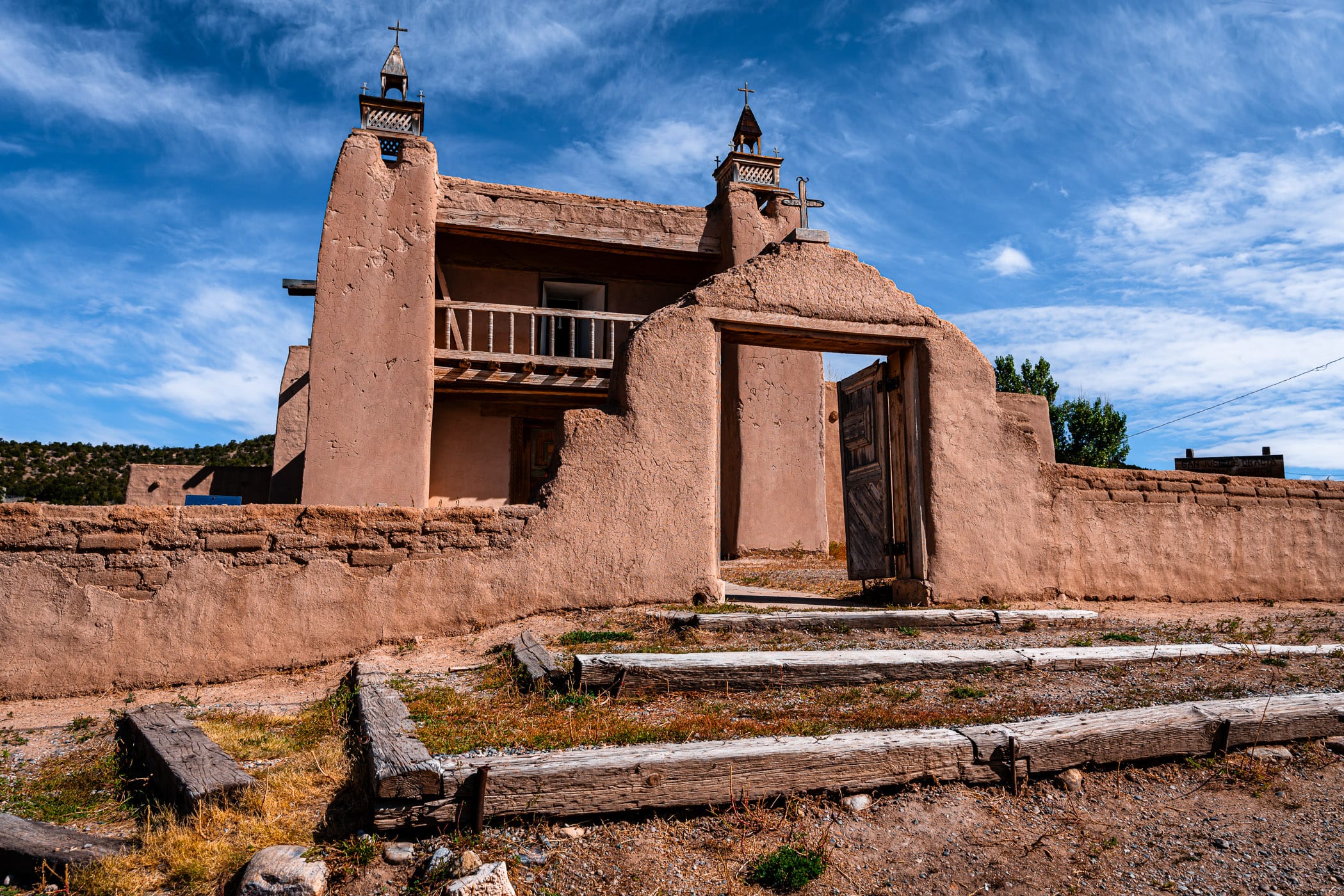 The San José de Gracia Church–built between 1760 and 1776–in Las Trampas, New Mexico.