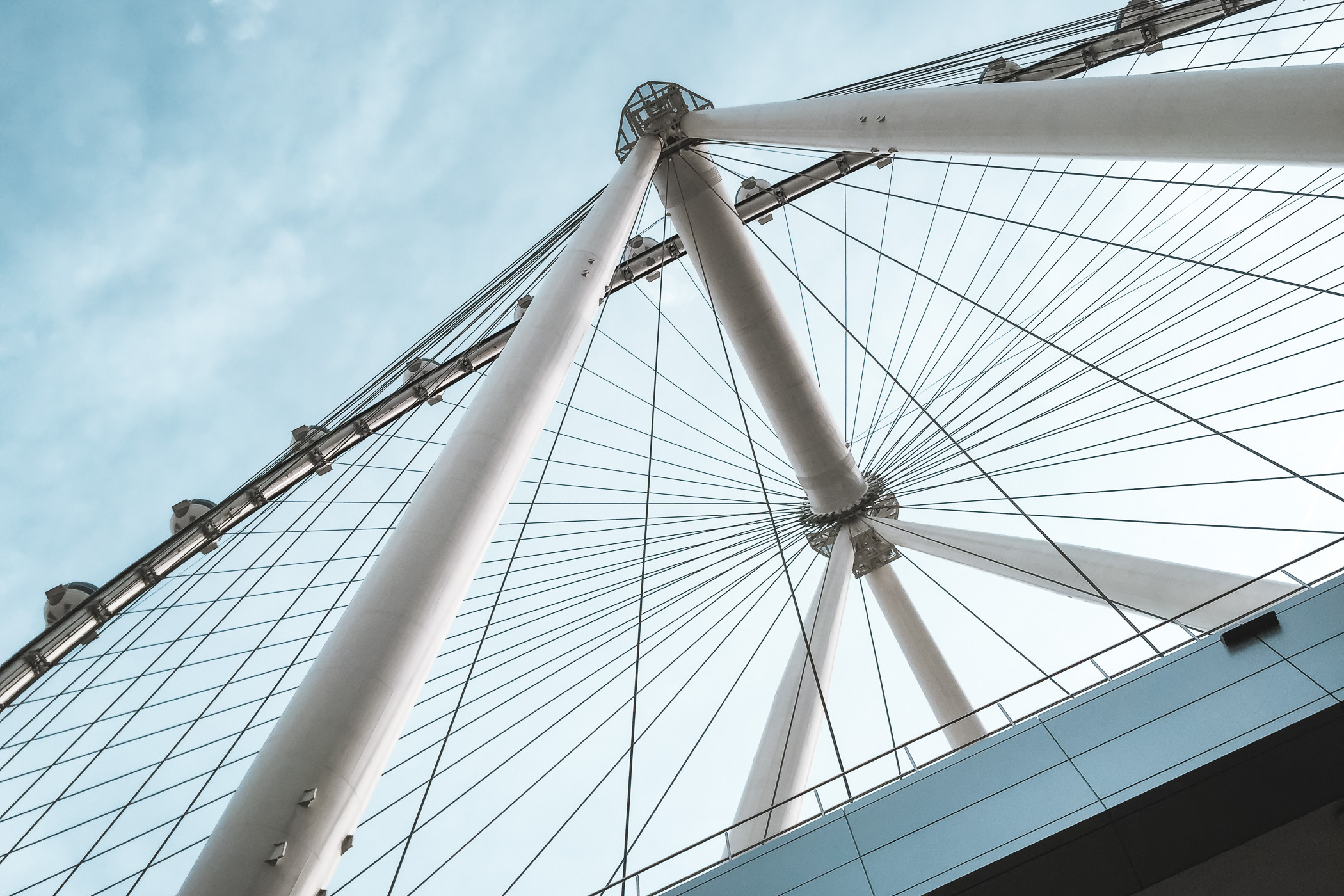 The High Roller Observation Wheel rises into the morning Las Vegas sky.