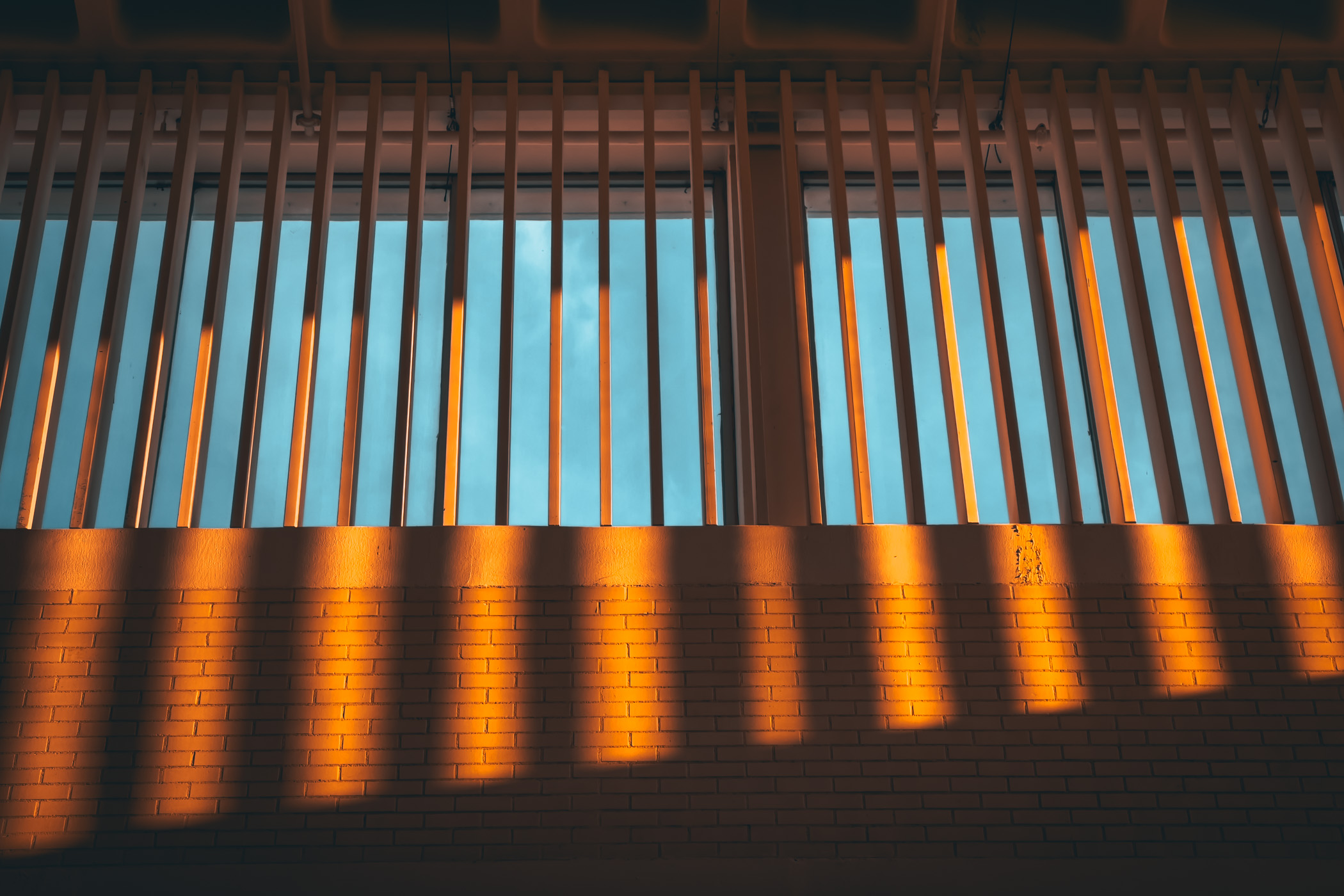 Shadows and light form abstract patterns at Dallas' NorthPark Center.