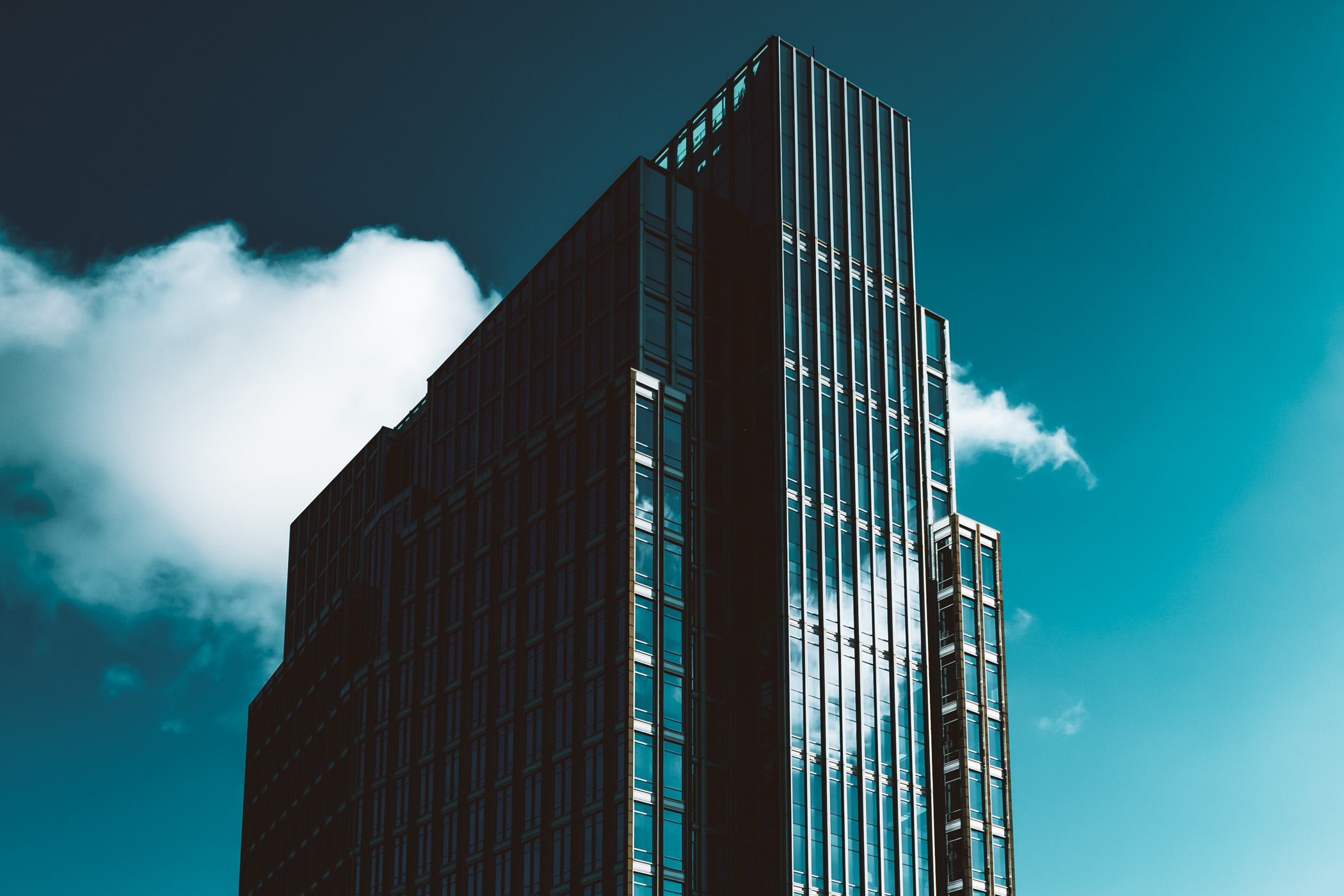 The former Pier 1 Imports Building—soon to be the new Fort Worth City Hall—rises into the North Texas sky.