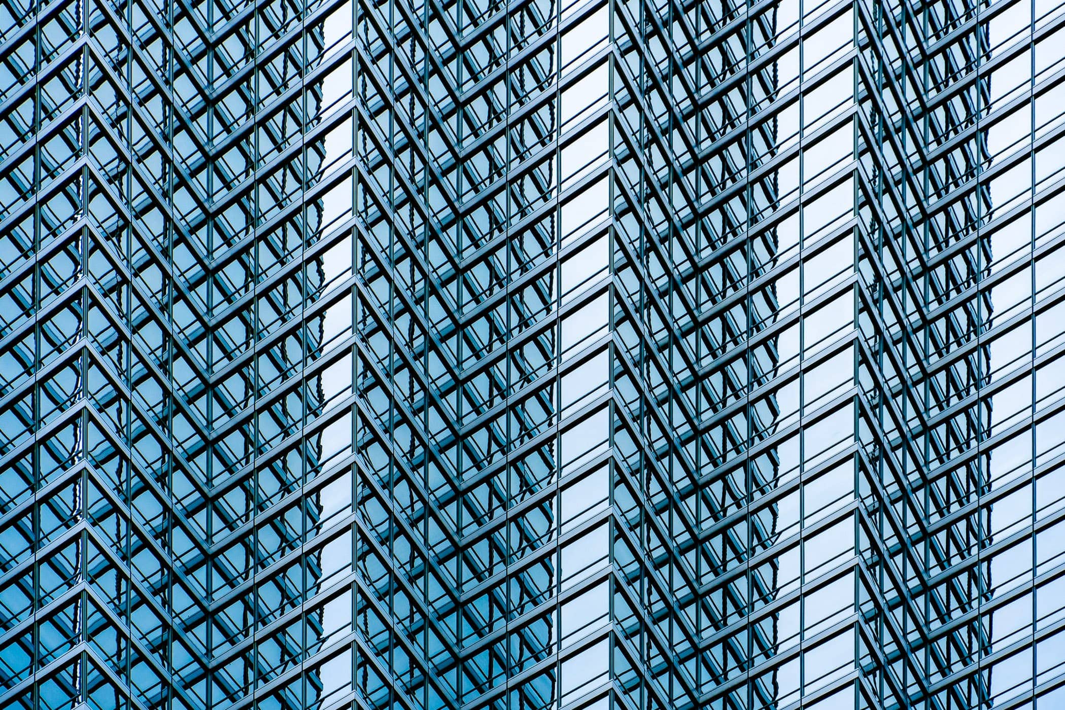 Abstract architectural detail of Downtown Dallas' Bank of America Plaza.