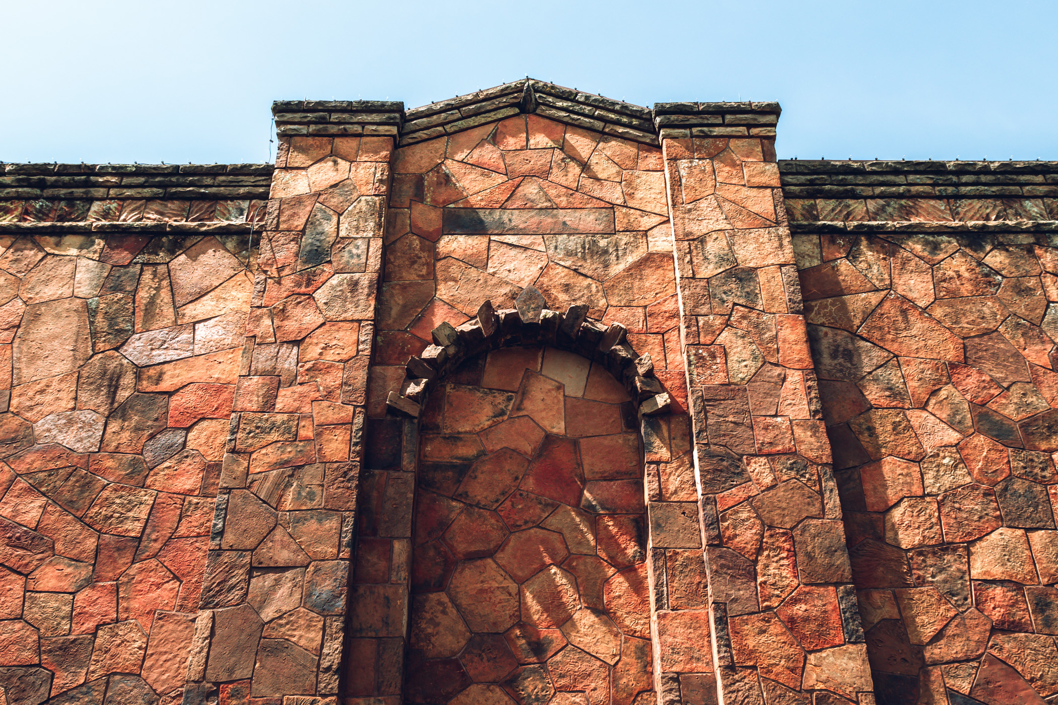 Detail of the main building at Woolaroc—a wildlife preserve and museum near Bartlesville, Oklahoma that was originally established in 1925 as a retreat for oilman Frank Phillips.