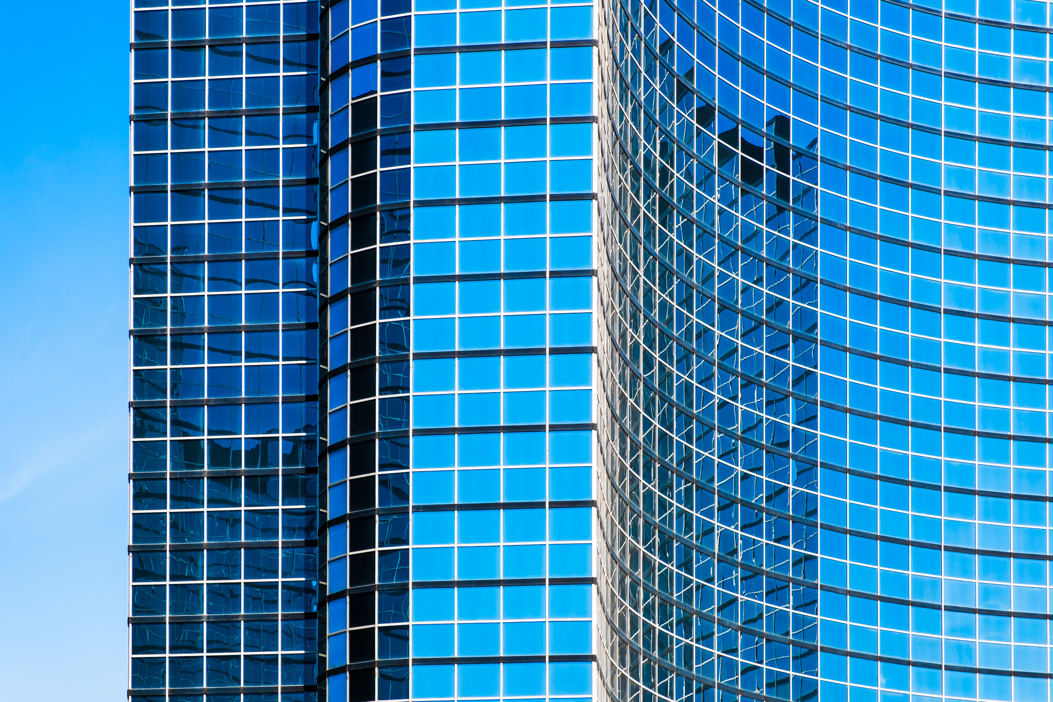 Architectural detail of the Hilton Hotel at Dallas' Lincoln Centre.