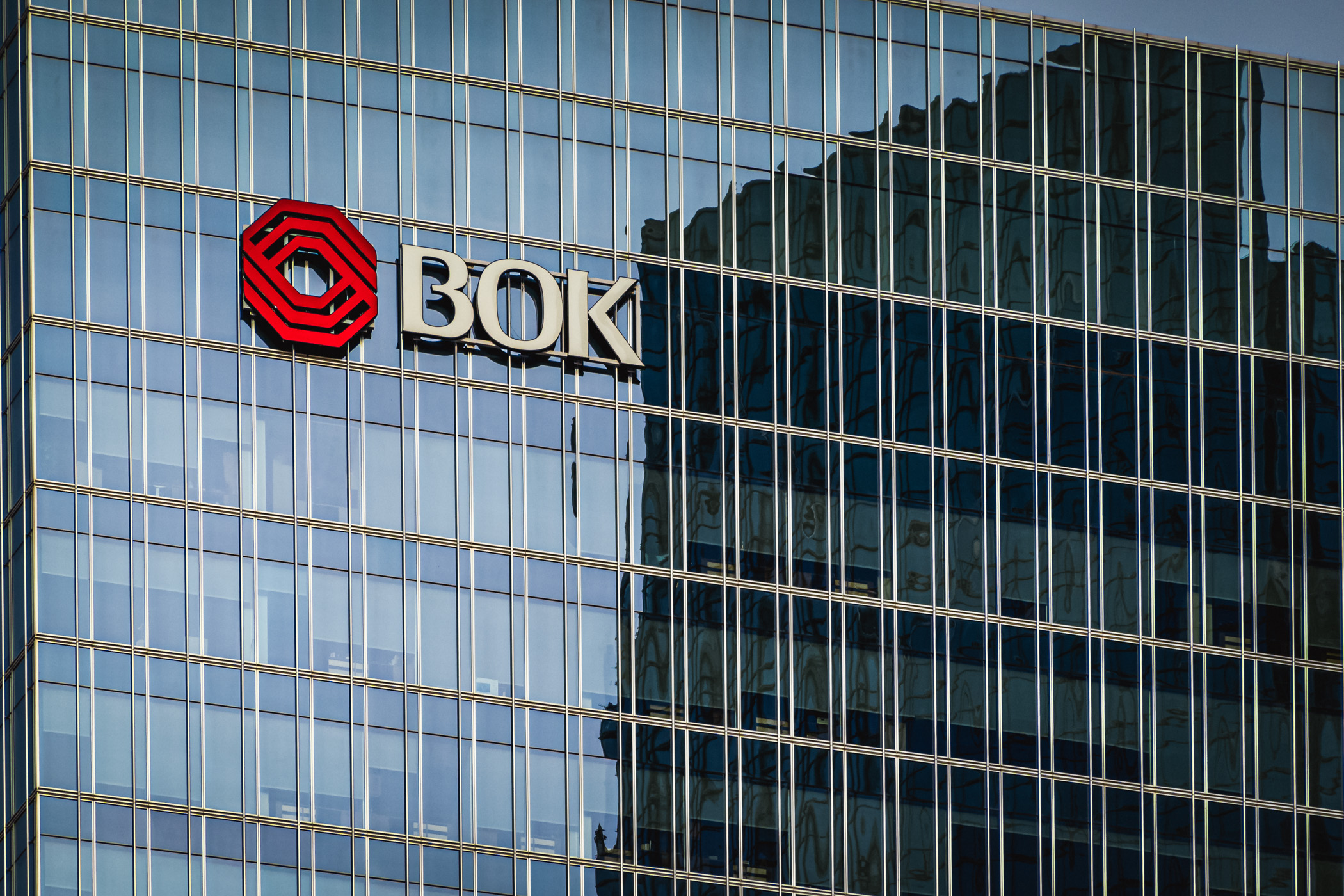 Architectural detail of Downtown Oklahoma City's BOK Park Plaza.