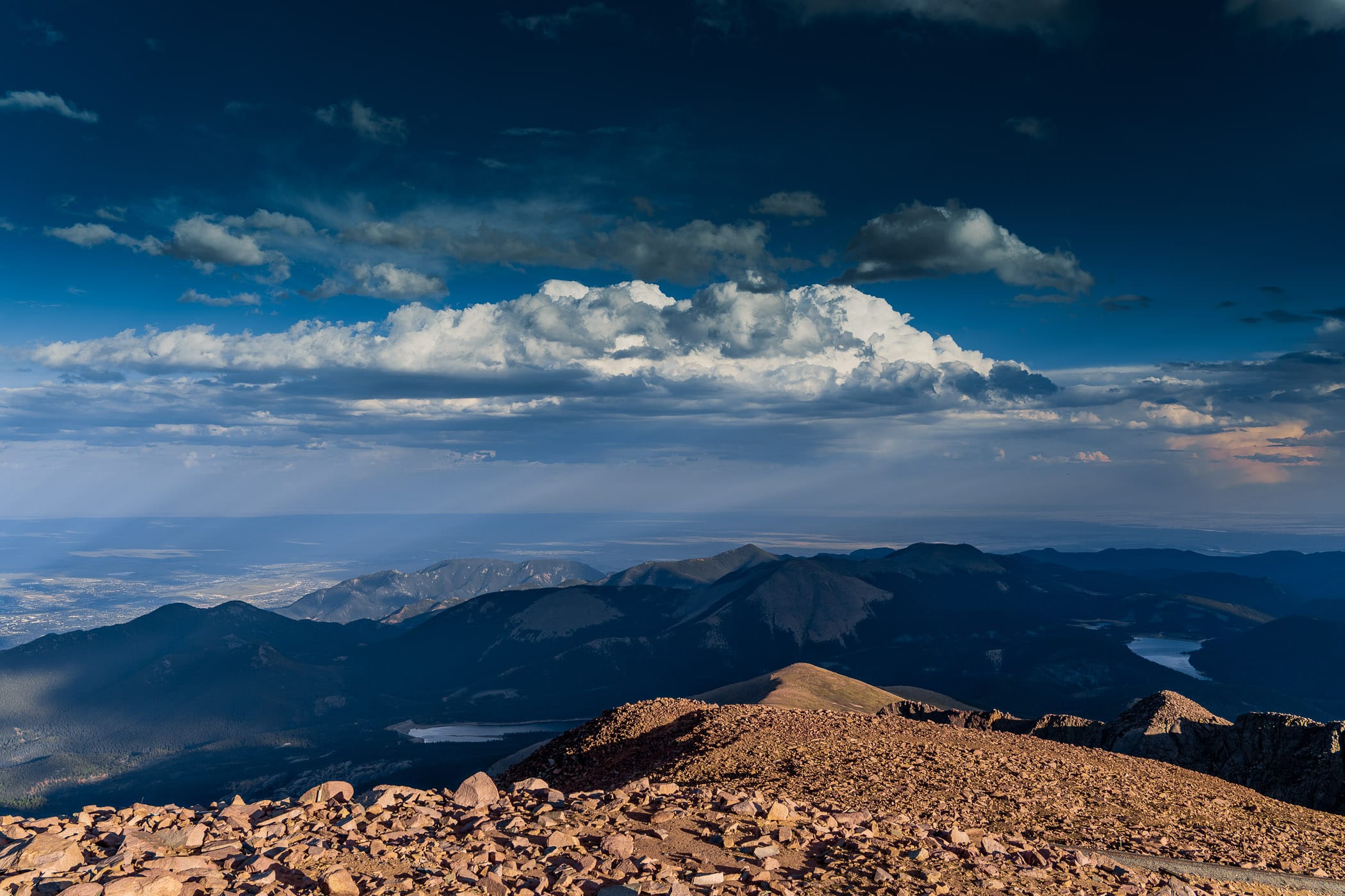Colorado stretches to the distance as seen from the summit of Pikes Peak.