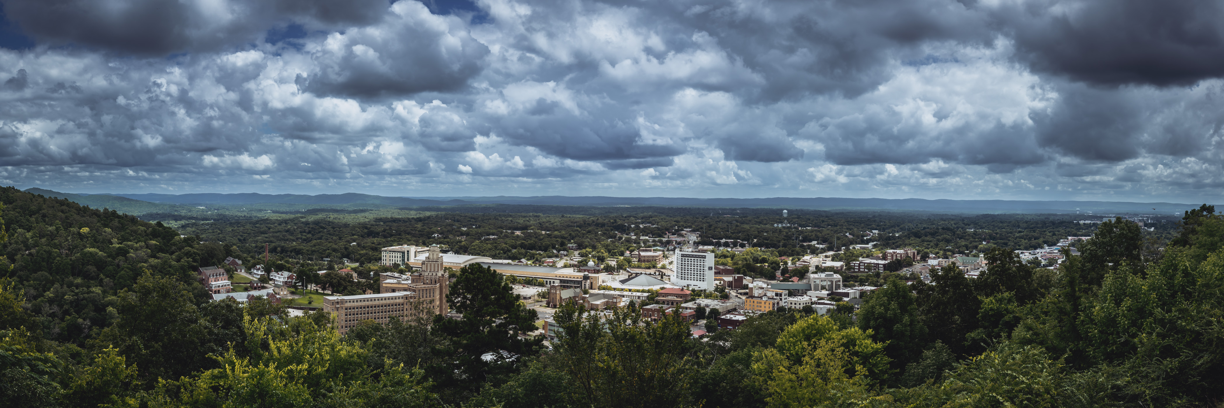 A panoramic view of Hot Springs, Arkansas.