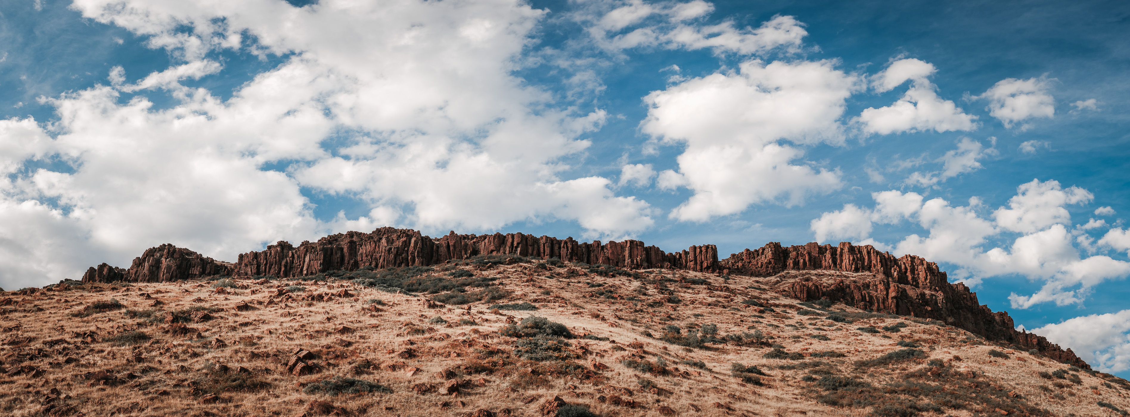 The 60-million-year-old lava flow that makes up the top of Golden, Colorado's North Table Mountain.